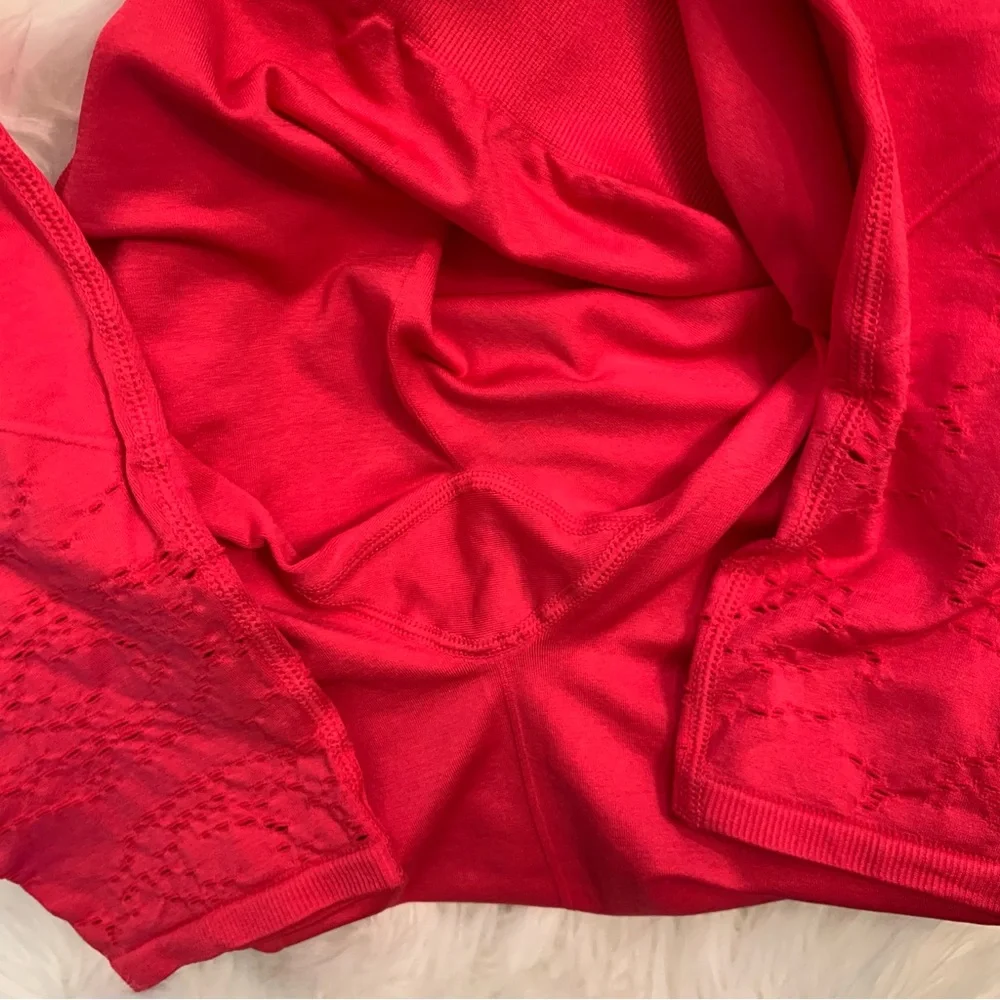 Fabletics Luciano Hot Pink Laser Cut out Crop Leggings 22” Large Activewear - Picture 11 of 15